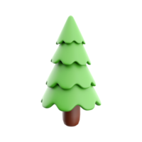 3d illustrazione di Natale albero con 3d interpretazione isolato su bianca sfondo. 3d interpretazione Natale albero, icona. png