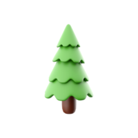 3d illustration de Noël arbre avec 3d le rendu isolé sur blanc Contexte. 3d le rendu Noël arbre, icône. png