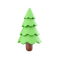 3D illustration of Christmas tree with 3D rendering isolated on white background. 3D rendering Christmas tree, icon. png