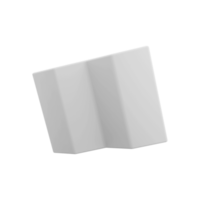 3d render white paper. 3d rendering blank paper. 3D rendering blank paper, icon. png