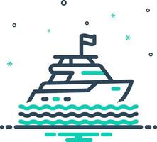 mix icon for yacht vector