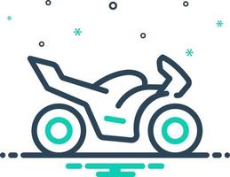 mix icon for motorcycles vector