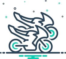 mix icon for motorcycles vector