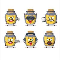 Dangerous potion cartoon character are playing games with various cute emoticons vector