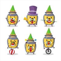 Cartoon character of dangerous potion with various circus shows vector