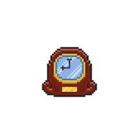 table clock in pixel art style vector