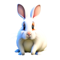 linda animal blanco Conejo blanco transparente png