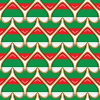 Pattern cookie with flag country Bulgaria in tasty biscuit vector