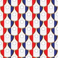 Pattern cookie with flag country France in tasty biscuit vector