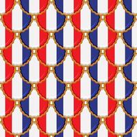 Pattern cookie with flag country France in tasty biscuit vector
