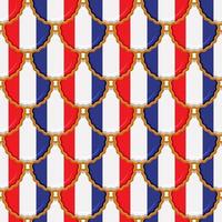 Pattern cookie with flag country France in tasty biscuit vector