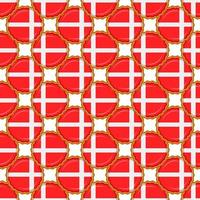 Pattern cookie with flag country Denmark in tasty biscuit vector