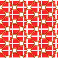 Pattern cookie with flag country Denmark in tasty biscuit vector