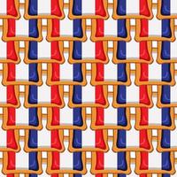 Pattern cookie with flag country France in tasty biscuit vector