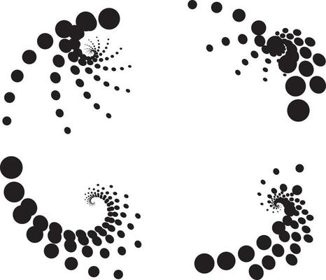 Dotted Design Elements, Vector Clip Art