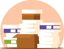 Vector Image Of A Pile Of Papers