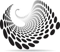 Black Dotted Pattern Twist vector