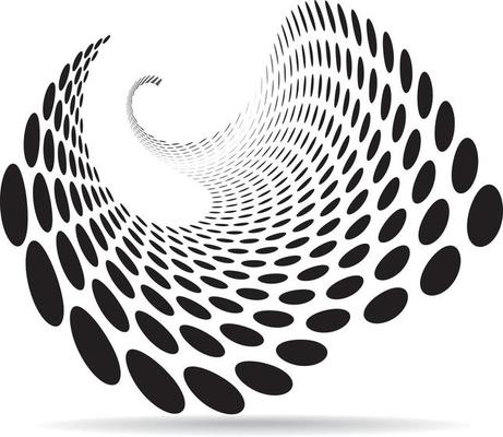Black Dotted Pattern Twist