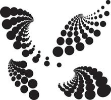 Black Dotted Patterns, Vector Graphics