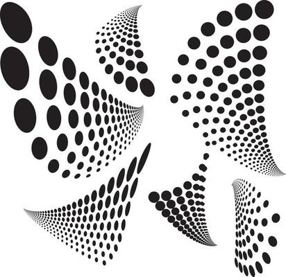 Black Dotted Design Elements