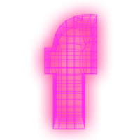 brev rutnät neon png