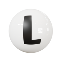 Ball letter L png