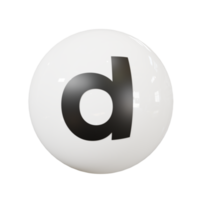 Ball letter d png