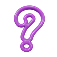 Question mark color glossy outline png