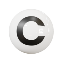 Ball letter C png