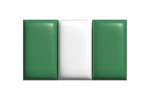 Nigeria bandera. 3d hacer png