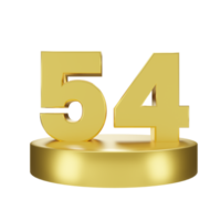 nombre 53 sur le d'or podium png