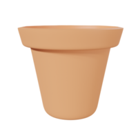 bruin pot. 3d geven png