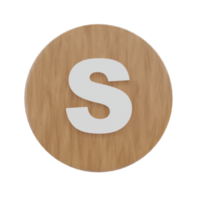 Letter S on shape round png