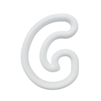 letter G color glossy outline png