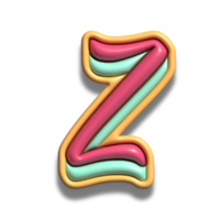 brief z glanzend 3d doopvont png