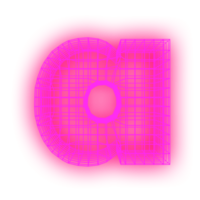 Letter grid neon png