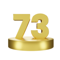 number 73 on the golden podium png