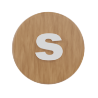 Letter s on shape round png