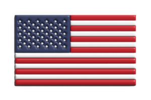 America bandera. 3d hacer png