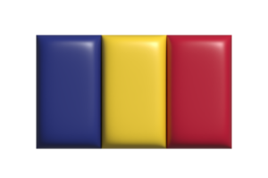 Romania bandiera. 3d rendere png