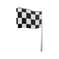 3d hacer carreras bandera icono. 3d hacer un especial bandera ese es usado en carreras o motocicleta carreras icono. png