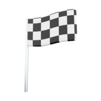 3d render corrida bandeira ícone. 3d render uma especial bandeira este é usava dentro corrida ou motocicleta corrida ícone. png