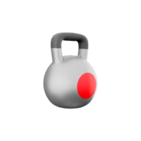 3d rendering sports kettlebell icon. 3d render a specially made object of a given mass, having a special shape and other design features icon. png