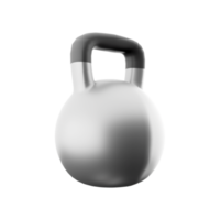 3d rendering sports kettlebell icon. 3d render a specially made object of a given mass, having a special shape and other design features icon. png