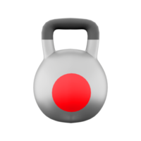 3d rendering sports kettlebell icon. 3d render a specially made object of a given mass, having a special shape and other design features icon. png