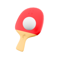 3d Rendern Tabelle Tennis Schläger und Ball Symbol. 3d machen olympisch Sport, ein Ball Sport Das Verwendet Besondere Schläger und ein Spiel Tabelle abgegrenzt durch ein Netz im Hälfte Symbol. png