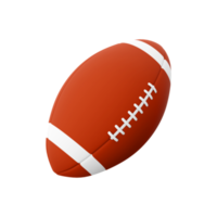 3d rendering brown american soccer ball icon. 3d render contact team sport game icon. American soccer ball. png