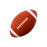 3d rendering brown american soccer ball icon. 3d render contact team sport game icon. American soccer ball. png