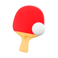 3d renderen tafel tennis racket en bal icoon. 3d geven olympisch sport, een bal sport dat toepassingen speciaal rackets en een spel tafel afgebakend door een netto in voor de helft icoon. png