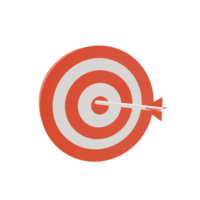 Target board and arrows business icon. 3d render png